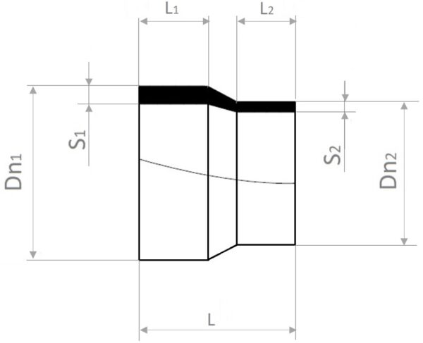 KORT REDUKSJON SDR 17, PE 100 - Bilde 3