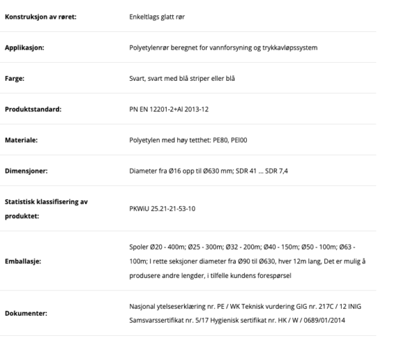 Polyetylenrør for vann- og trykkavløpsanlegg - Bilde 3