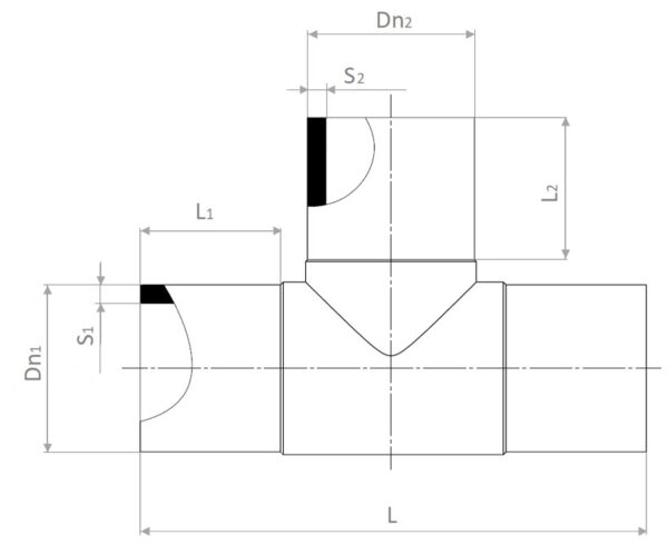 T-RØR REDUKSJON SDR 11, PE 100 - Bilde 2